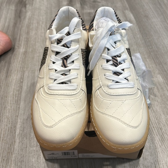 New Women’s Size 8.5 MIA Vesta Animal Print & Cream Sneakers - Picture 2 of 8